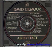 David Gilmour, About Face, EMI, CDP 7 46031 2