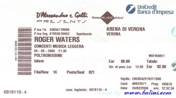 Roger Waters, Verona, , 04-06-2006