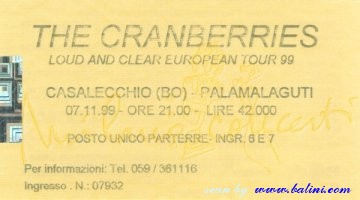 The Cranberries, Casalecchio, , 07-11-1999