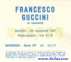 Francesco Guccini, Milano, , 20-11-1987