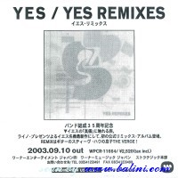 Yes, Remixes, WEA, WPCR-11664/R